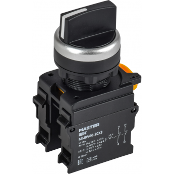 Переключатель на 3 положения IEK MASTER MI-SW60-20X3-5-24-3-K02 2NO чёрный
