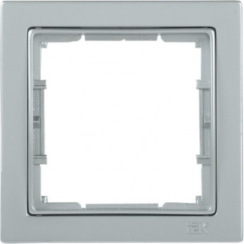 Рамка 1-местная квадратная IEK РУ-1-БС BOLERO Q1 серебряный - EMB12-K23-Q1 Рамка 1-местная квадратная IEK РУ-1-БС BOLERO Q1 серебряный - EMB12-K23-Q1