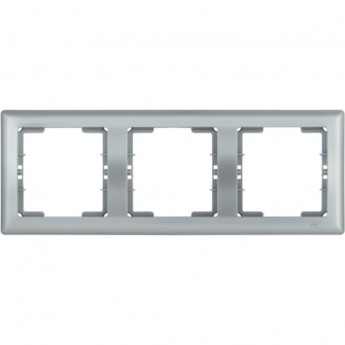Рамка 3-местная горизонтальная IEK РГ-3-БС BOLERO серебряный - EMB30-K23 Рамка 3-местная горизонтальная IEK РГ-3-БС BOLERO серебряный - EMB30-K23