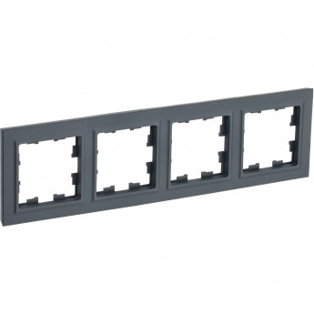 Рамка 4 поста IEK BRITE РУ-4-БрГ графит