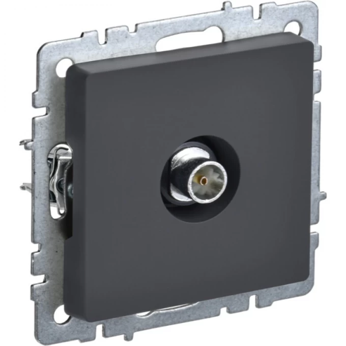 Розетка TV оконечная IEK BRITE РТВ11-0-БрГ графит - BR-A10-O-K53 Розетка TV оконечная IEK BRITE РТВ11-0-БрГ графит - BR-A10-O-K53