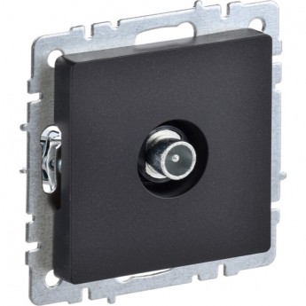 Розетка TV проходная IEK BRITE РТВ10-0-БрЧ черный - BR-A10-P-K02