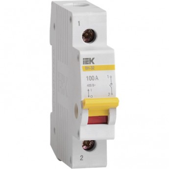Выключатель нагрузки (мини-рубильник) IEK ВН-32 1Р100А - MNV10-1-100 Выключатель нагрузки (мини-рубильник) IEK ВН-32 1Р100А - MNV10-1-100